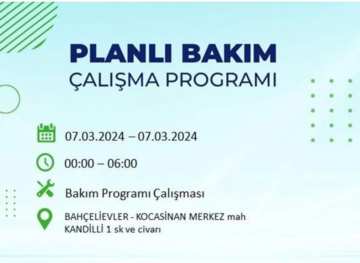 Istanbulda Yarin 22 Ilcede Elektrik Kesintisi Olacak Saatlerce Gelmeyecek Iste O Liste 6 Mart 11