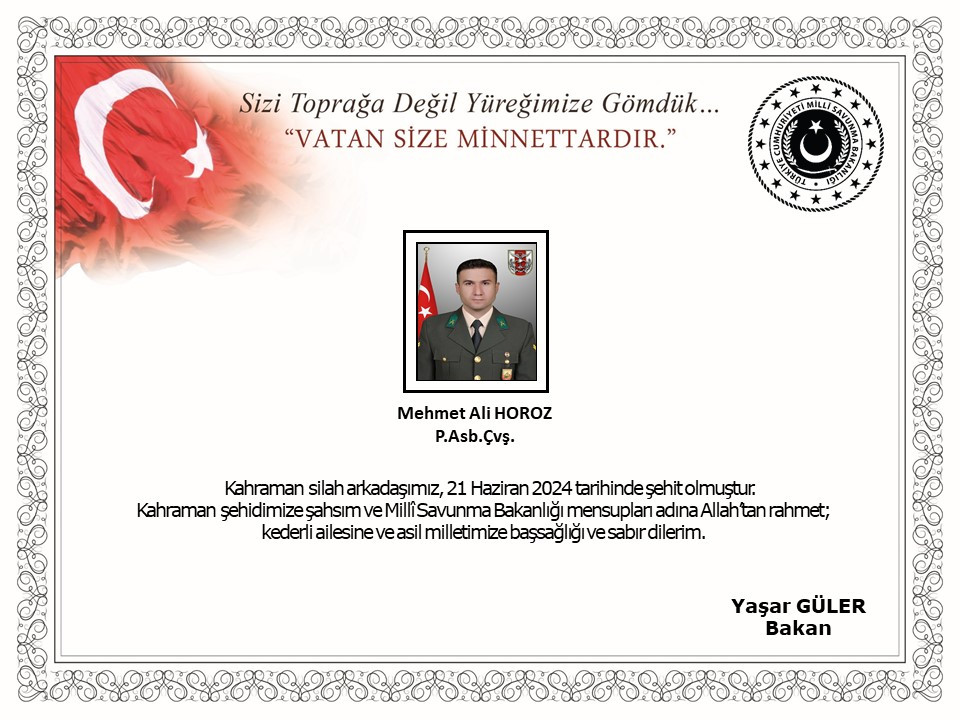 Sehit Astsubay Mehmet Ali Horoz 21062024
